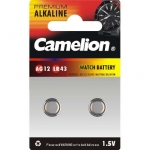 Camelion Alkaline Button celles 1,5V AG12-BP2 LR43 / 386 / 186, 2pcs Blis